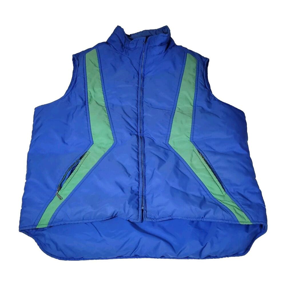Vintage Woolrich Vest Jacket Mens Size XL Blue Gorpcore Sleeveless Broken Zipper